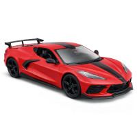 Maisto Chevrolet Corvette Stingray Coupe 2020 1:24 – Modelo Die-Cast Rojo/Negro