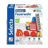 Selecta Klettini® Feuerwehr 62077 – Camión de Bomberos de Madera
