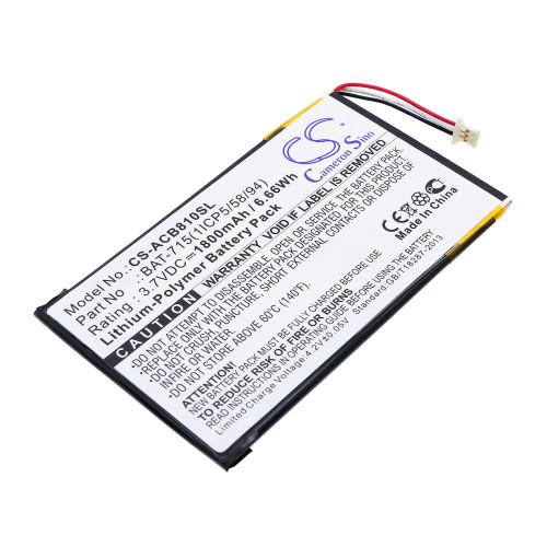 Batería Cameron Sino CS-ACB810SL 1800mAh 3.7V para Acer B1-A71 / Iconia B1-A71