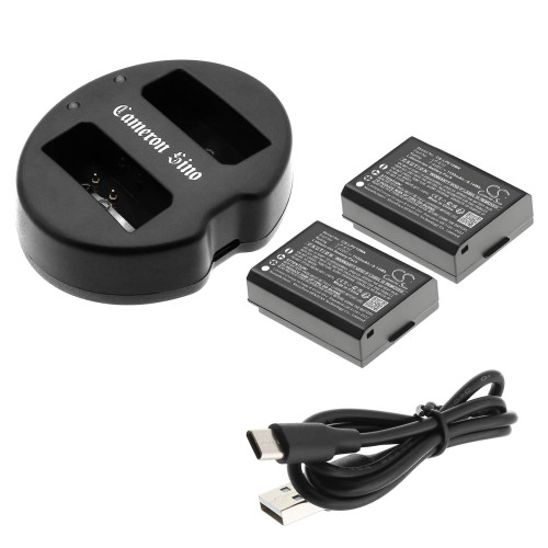 Batería Canon LP-E10 1100 mAh 2 unidades + Cargador USB-C