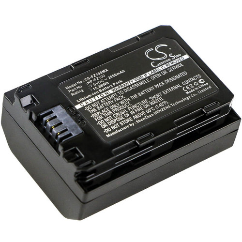 Batería Sony Alpha A7 III / A9 / FX3 – Alta calidad 7.2 V 2280 mAh Reemplazo CS-FZ100MX