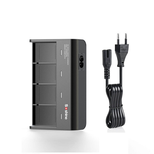 Soshine V4 Cargador Inteligente para Baterías Recargables 9V Li-Ion / LiFePO4 / NiMH