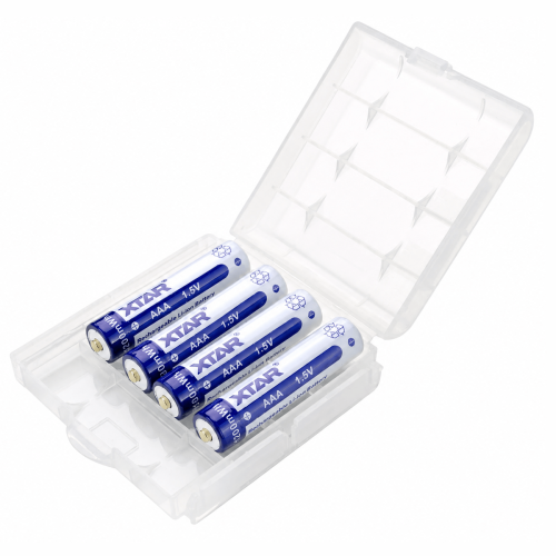 Pack of 4 XTAR AAA 1.5V 1200mWh (≈700mAh) Rechargeable Li-Ion Batteries