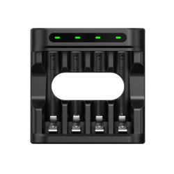 Cargador Inteligente Xtar L4 – 4 Ranuras USB-C AA/AAA Li-Ion 1.5V y Ni-MH 1.2V