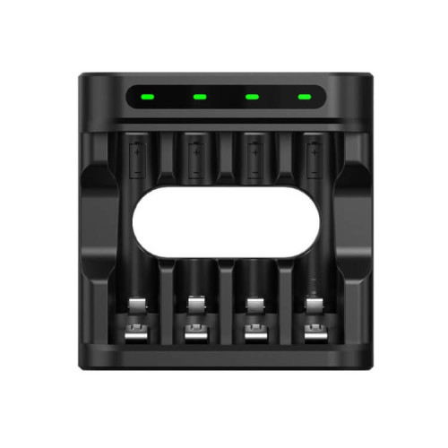 Cargador Inteligente Xtar L4 – 4 Ranuras USB-C AA/AAA Li-Ion 1.5V y Ni-MH 1.2V