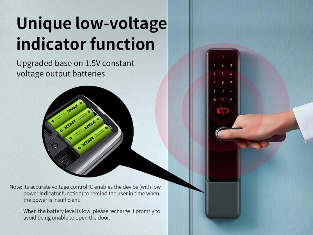 Batteria ricaricabile XTAR AA 1.5V 2700mWh Li-Ion con indicatore LED