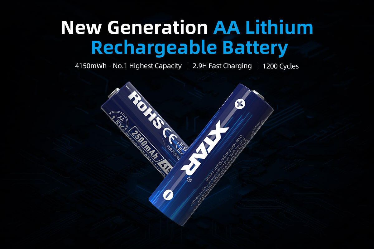 Batería XTAR AA 1.5V Li-Ion 4150mWh 2500mAh – máxima potencia y rendimiento profesional para dispositivos exigentes