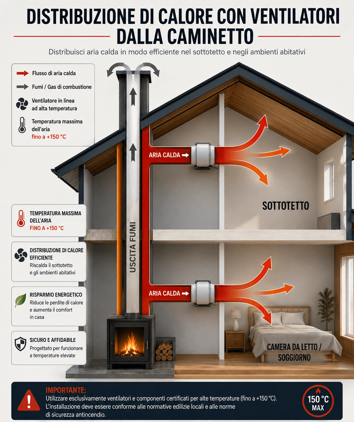 Applicazioni del ventilatore assiale quadrato MMotors VA12/2H per aria calda